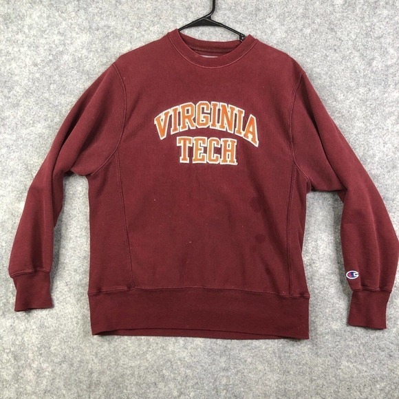 Vintage Champion Reverse Weave Crewneck Sweatshirt Size Small Virginia Tech - Picture 1 of 10